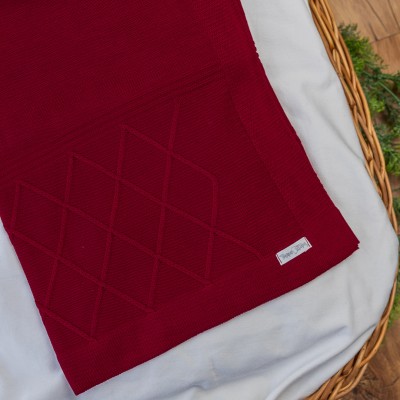 Manta de Linha Losango - Vermelho